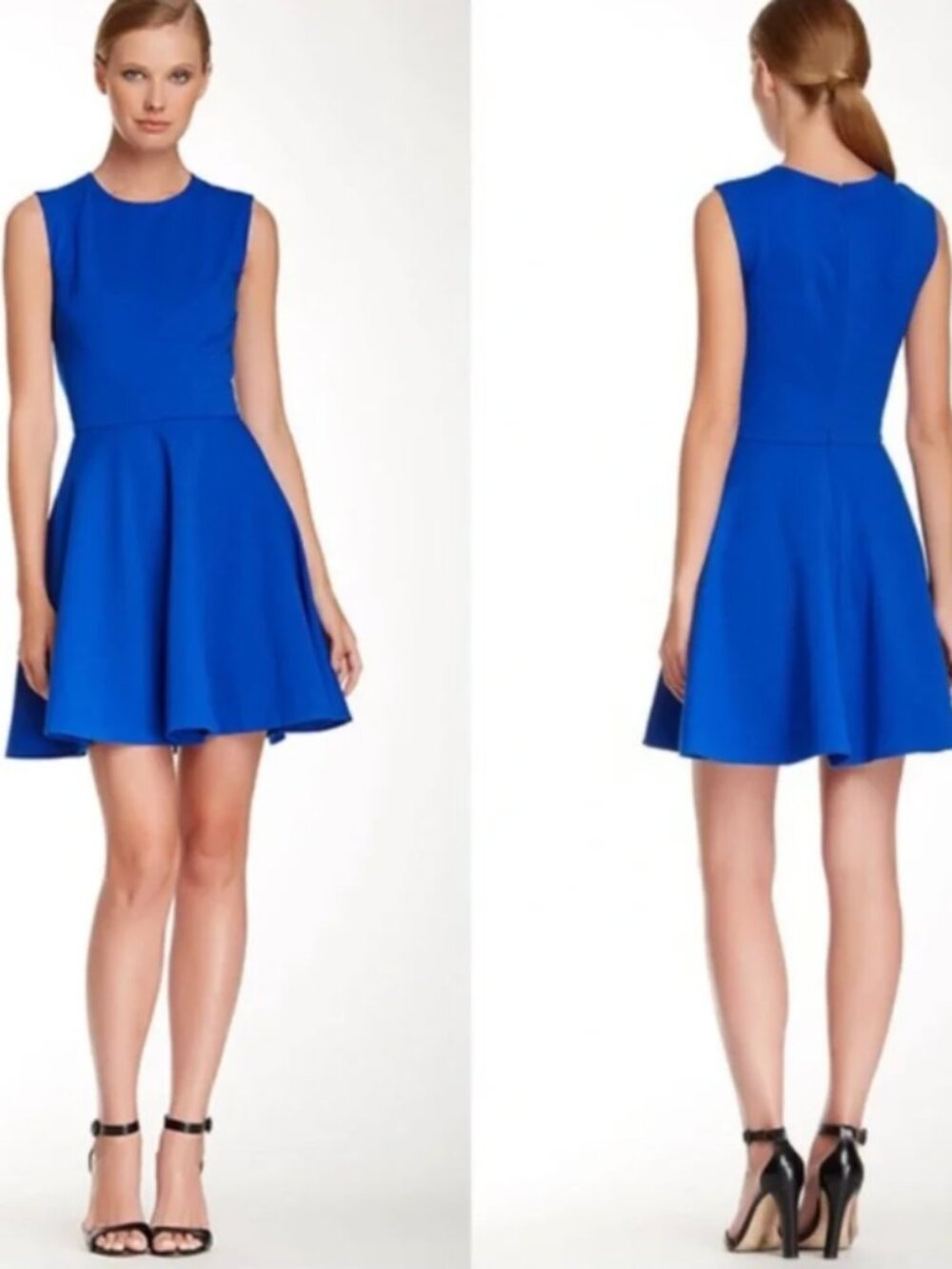 Diane von Furstenberg Royal Blue Sleeveless Fit & Flare Dress